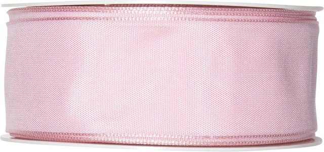 Halbach Drahtkantenband aus Acetat in Rosa, Breite: 4,0 cm, Länge: 5 m - Bild 1