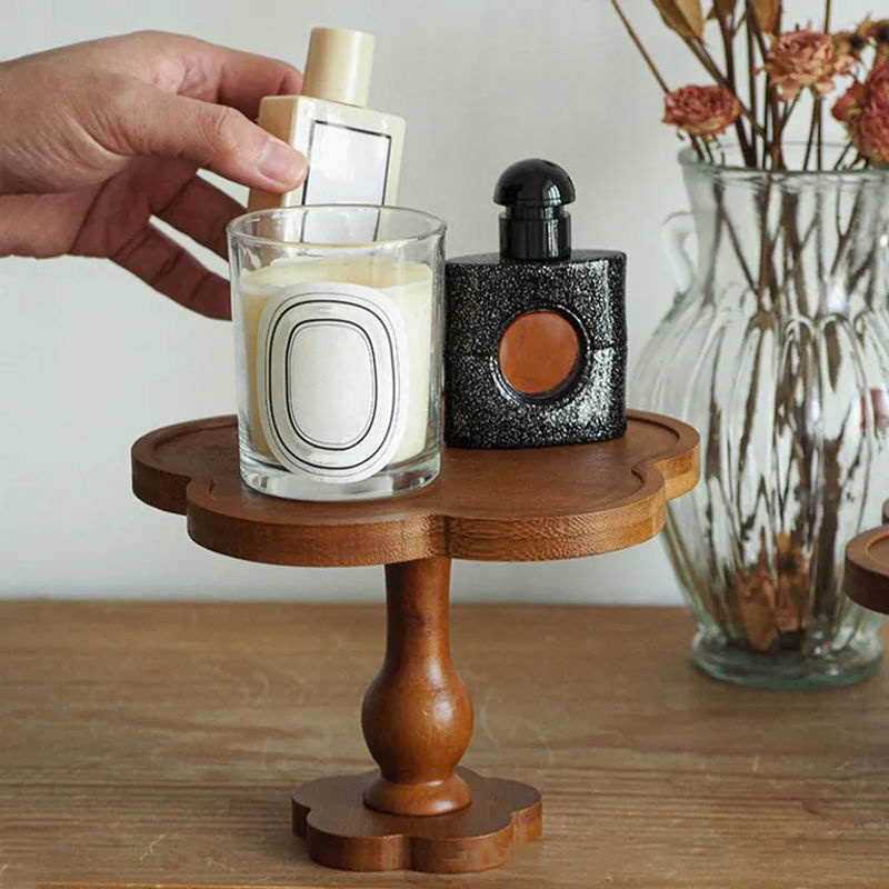 Mango Event Dekotablett aus Holz in Braun im Vintage-Design, Rechteckiges Aufbewahrungstablett für Kerzen und Dekoration - Bild 3