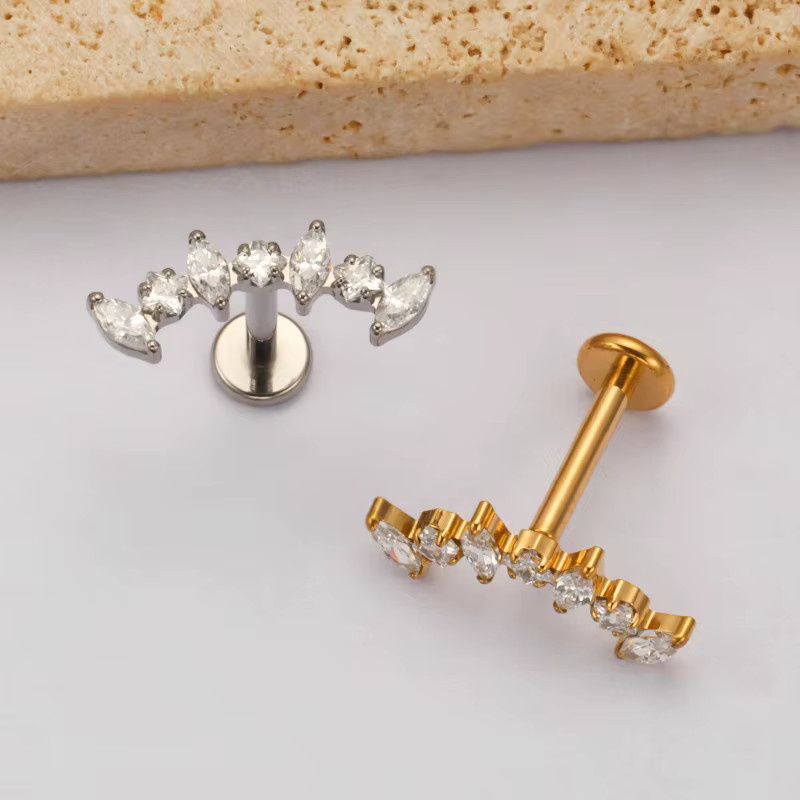 ZOORBODY JEWELRY Ohrring Titan, Zirkonia - Bild 2