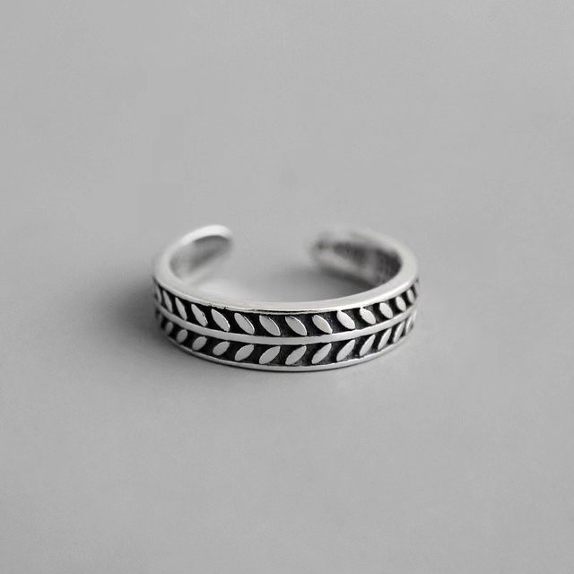 GaGa-Duck Ring, 925 Silber, Olive Leaf, Vintage - Bild 1