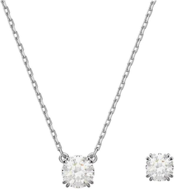 Swarovski Stilla Schmuck-Set, Halskette, Weiß, Kristall, Damen - Bild 1