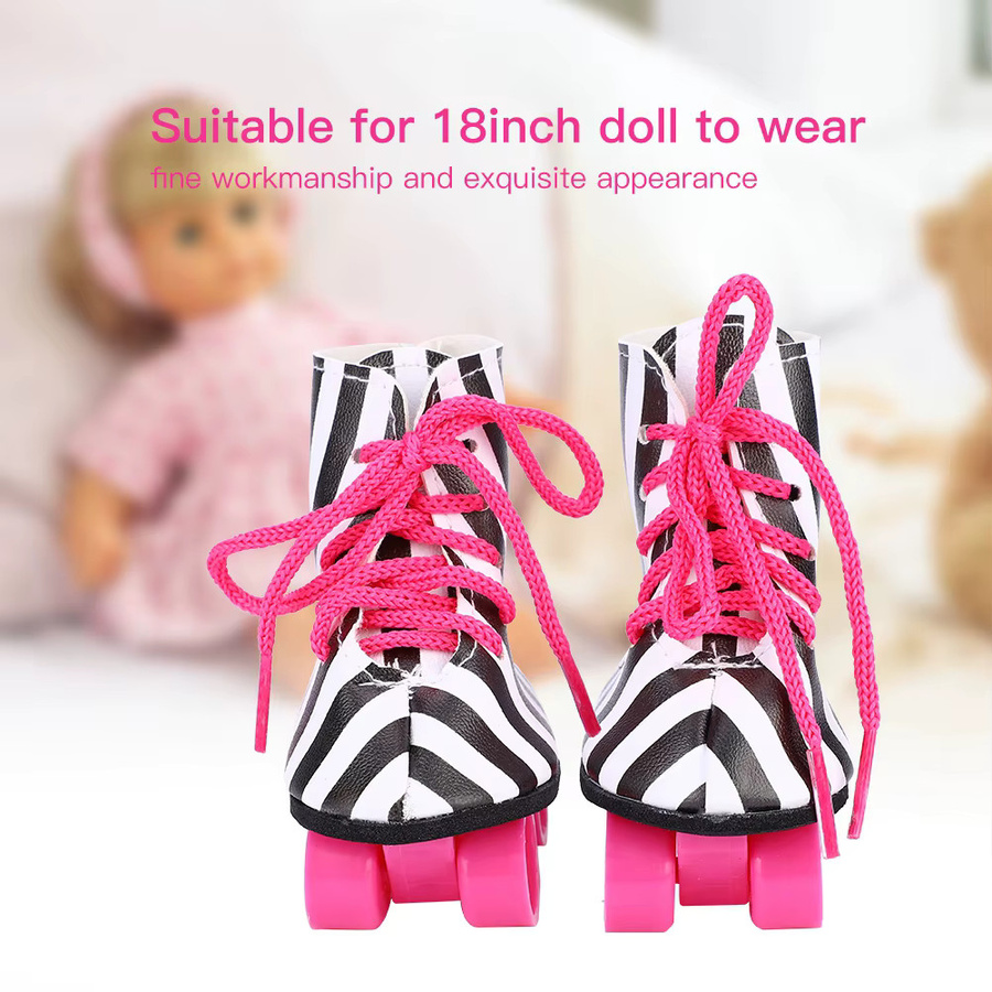 VBESTLIFE Puppen-Skates, Rollschuhe für 18-Zoll-Puppen, Zubehör - Bild 2
