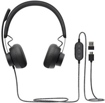 Logitech Zone Wired MSFT Teams On-Ear Headset mit aktiver Rauschunterdrückung und USB-C Anschluss in Grau/Schwarz - Bild 2