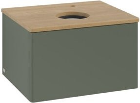 V&B Waschtischunterschrank Antao ohne Frontstruktur, Eiche honigfarben lackiert, B/T/H: 60 x 36 x 50 cm - Bild 1
