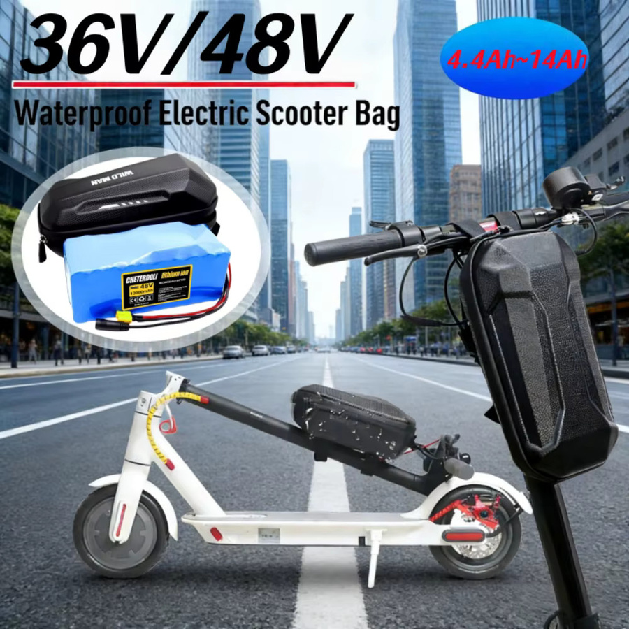 Aleaivy Wiederaufladbarer Akkupack mit Akkutasche zur Reichweitenvergrößerung für E-Scooter, 36V/48V, 4,4Ah bis 14Ah - Bild 2