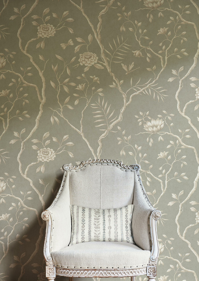 Lewis & Wood Tapete Jasper Peony in Beige mit floralem und botanischem Design - Bild 1