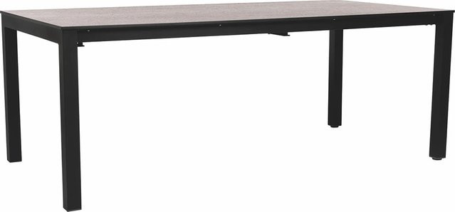 Stern Ausziehtisch Silverstar Stone light aus Aluminium in Schwarz Matt, B/T: 200 bis 250 x 100 cm - Bild 1