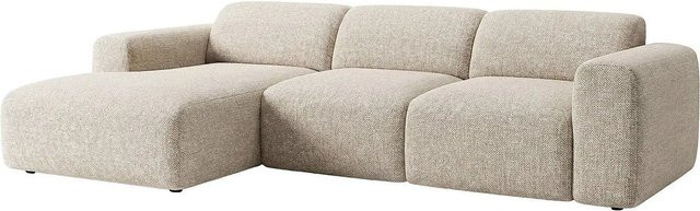 Vente-unique Relaxsofa Pogni in Beige mit L-Form und elektrischer Sitzfunktion, Breite: 287 cm - Bild 1