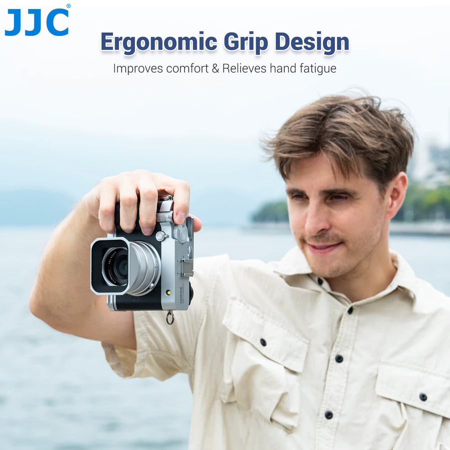 JJC GFX 100RF Kamera-Handgriff für Fujifilm Fuji GFX100RF L-Halterung mit integrierter Arca-Schnellwechselplatte in Schwarz - Bild 2