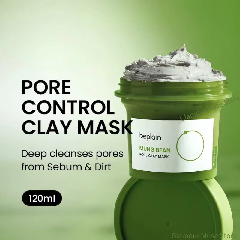 BEPLAIN Mungbohnen Porenserum, Reinigungsschaum, Tonmaske und Make-up-Entferner-Öl, Unisex - Bild 3