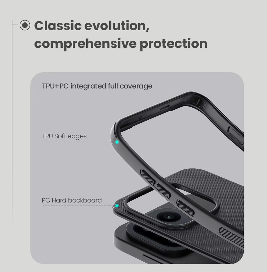 Nillkin Frosted Shield Pro Hartschalen-Schutzhülle für OnePlus 15, 15R, 13 und 13R 5G in Schwarz - Bild 2