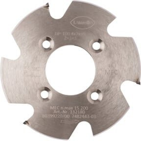Lamello Nutfräser P-System CNC DP für Linkslauf, Farbe: Silber, Durchmesser: 100,4 mm, Breite: 7 mm, Aufnahme: Ø35 mm, Zähnezahl: 3, NL: 4xØ5,5xØ50 mm - Bild 1