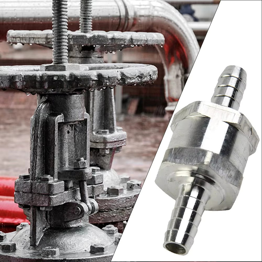 Vibratite Einweg Rückschlagventil für Kraftstoff Luft und Wasser in Silber, Durchmesser: 6/8mm, 10mm, 12mm - Bild 2