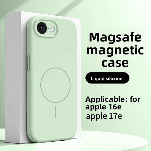 Magnetische Silikonhülle für iPhone 17e und iPhone 16e mit Hautgefühl und Sturzschutz für kabelloses Laden - Bild 1