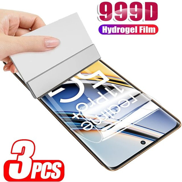 3er-Pack Hydrogel-Displayschutzfolie für Realme Neo8, Neo7, SE, Note 80, 70T, 70, 60X, 50 in Transparent - Bild 1