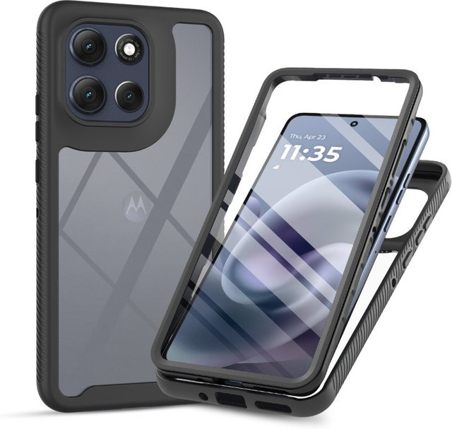 Transparente TPU-Rahmen-Klarsichthülle mit integriertem Displayschutz für Motorola G86 G56 G15 G05 G35 G55 G54 G84 G24 G14 G04S G53 G23 G13 - Bild 1