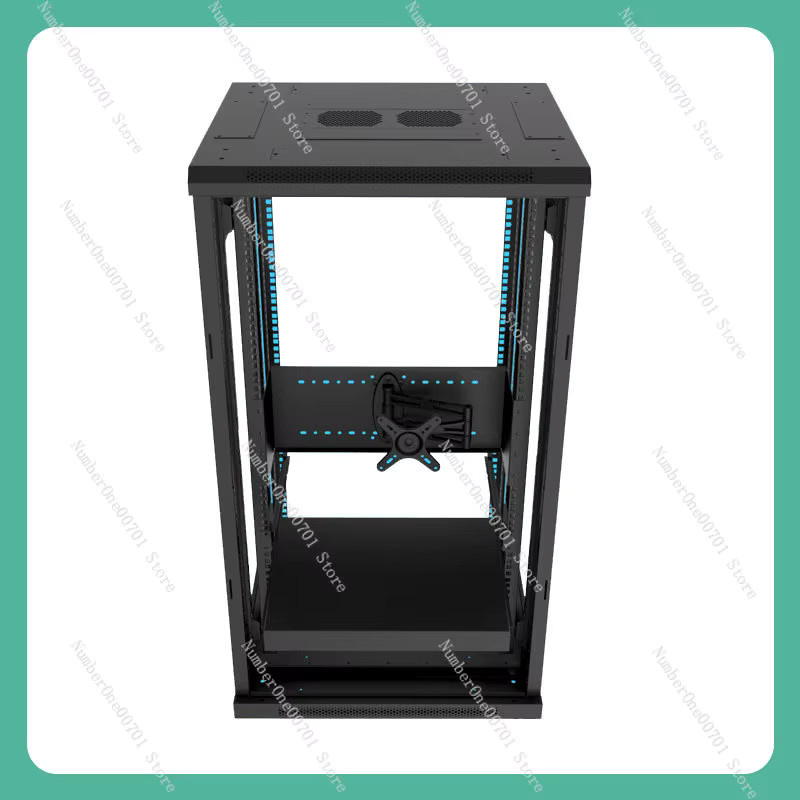19-Zoll-Rack-Mount-LCD-Monitorhalterung als Einbau-Panelhalterung für Industriesteuerung und Server in Schwarz - Bild 3