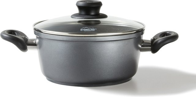 Stoneline Kochtopf mit Deckel aus Aluguss, grau, antihaftbeschichtet, Induktion, Durchmesser: 24 cm - Bild 1