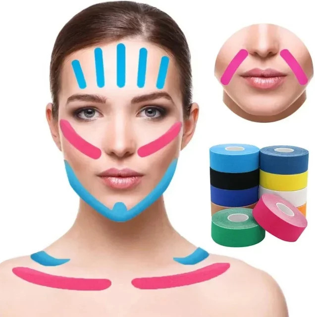 Cxbfg Kinesiologie-Tape für Gesicht und Augen, 2,5 cm x 5 m, Unisex - Bild 1