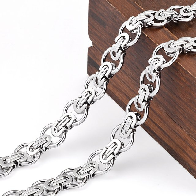 Edelstahl-Kette mit runden Gliedern, Unisex - Bild 1