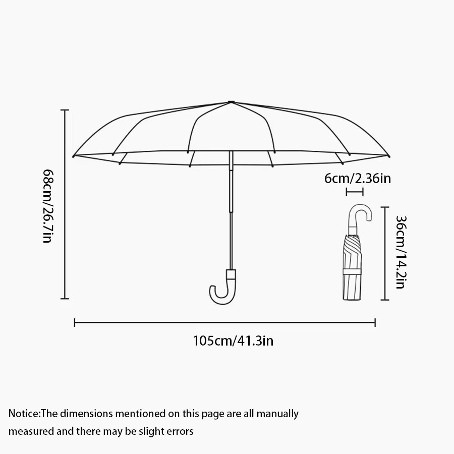Mustarpicking Regenschirm mit UV-Schutz UPF50+ und automatischem Griff in Grün - Bild 2