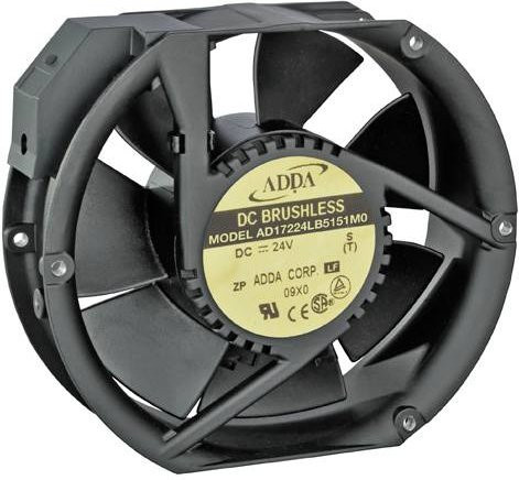 ADDA Axiallüfter AD17224LB5151M0 Schwarz 24 V/DC 501.2 m³/h B: 150 mm, H: 51 mm, T: 172 mm - Bild 1