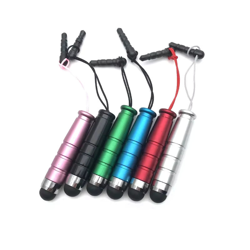 10 Stück Mini-Feinstift-Stylus von fanladic, universeller kapazitiver Touchscreen-Stift für iPhone, Tablets und Smart-Laptops, Farben: Rot und Mehrfarbig, inklusive Staubschutzkappen - Bild 2