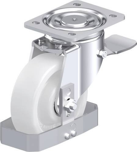 Blickle Stahlblech-Lenkrolle LH-SPO 150K-ST-FS in Weiß, Rad-Durchmesser: 150 mm, Tragfähigkeit: 800 kg - Bild 1