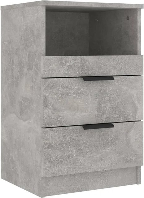 vidaXL Nachttisch Modell 5 aus Holzwerkstoff in Betongrau, B/T/H: 36,0 x 40,0 x 65,0 cm - Bild 1