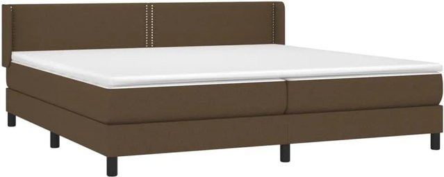vidaXL Boxspringbett mit Matratze Dunkelbraun Hybrid-Design mit Taschenfederkern B/T/H: 200 x 200 x 78 cm - Bild 1