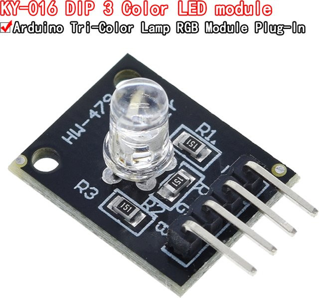 Smart Electronics KY-016 4-poliges RGB-LED-Sensormodul für Arduino, 3-farbig, Multicolor - Bild 1