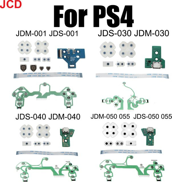 JCD USB-Steckdosenplatine mit 12/14-Pin Flex-Flachbandkabel für PS4 PRO Controller JDM/JDS 001 030 040 050 - Bild 1