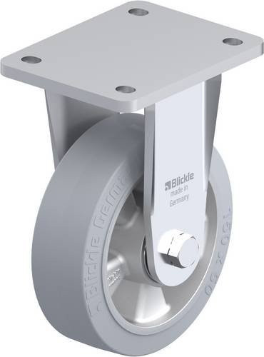 Blickle Bockrolle BO-ALEV 150K-SG in Grau aus Aluminium mit 150 mm Rad-Durchmesser und 400 kg Tragfähigkeit - Bild 1