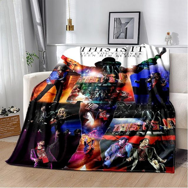 Weiche Michael Jackson King of Pop Überwurfdecke von Magic Zhu, Mehrfarbig, B/T: 75 x 90 cm - Bild 1