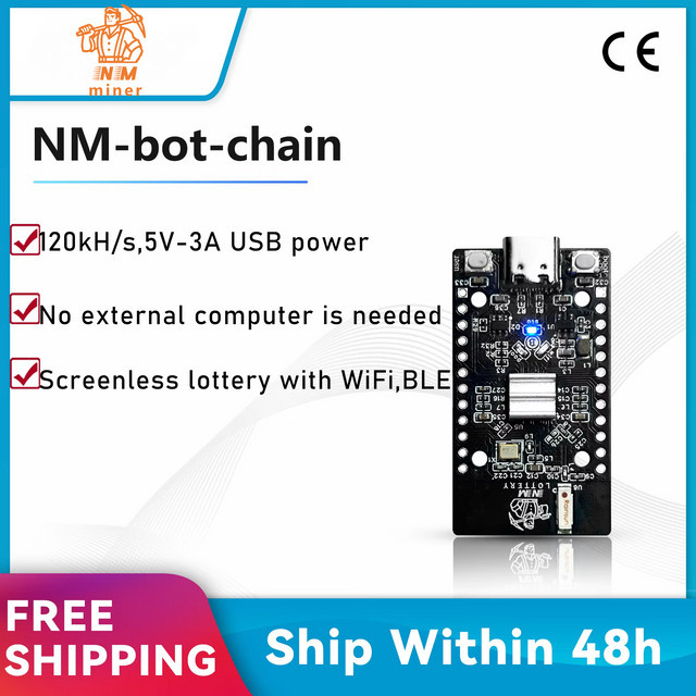 NMMiner-Bot-Kette Lucky BTC Solo Bitcoin Miner von Heltec Automation in Schwarz mit 3080 KH/s - Bild 1