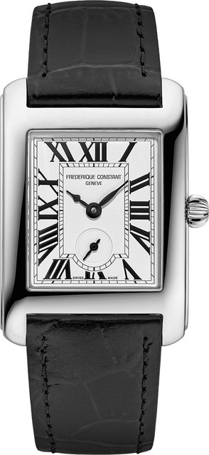 Frederique Constant Damenuhr, Quarz, Edelstahl, Leder, 25 mm, Silber - Bild 1