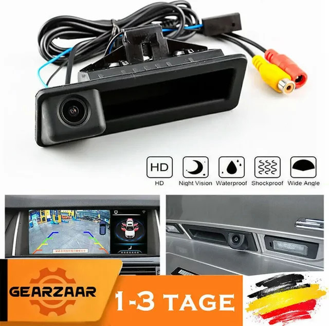 GEARZAAR Rückfahrkamera für BMW E60 E61 E70 E90 E91 E92 E93 E84 E88 E82 E71 E72 in Schwarz - Bild 1
