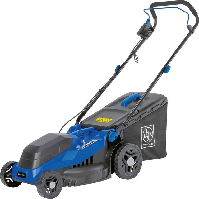 LUX-TOOLS Elektro-Rasenmäher E-RM-1600/38 Highwheel in Blau/Silber - Bild 1