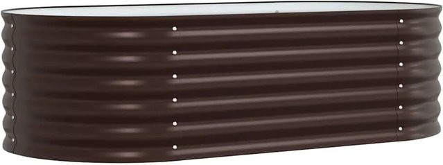 vidaXL Hochbeet aus Stahl in Braun für Kräuter-, Zier- und Gemüsegärten B/T/H: 160 x 80 x 44 cm - Bild 1