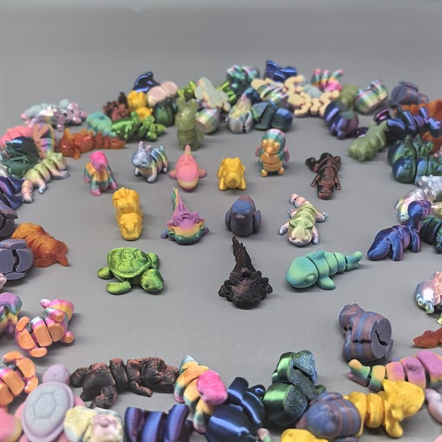 DUTRIEUX 3D-gedruckte Tierfiguren aus Kunststoff für Aquarium und Dekoration, Mehrfarbig - Bild 1