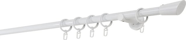 Mydeco Gardinenstange Rag Weiß mit Endstück, gerade, Ø 2 cm x 240 cm - Bild 1