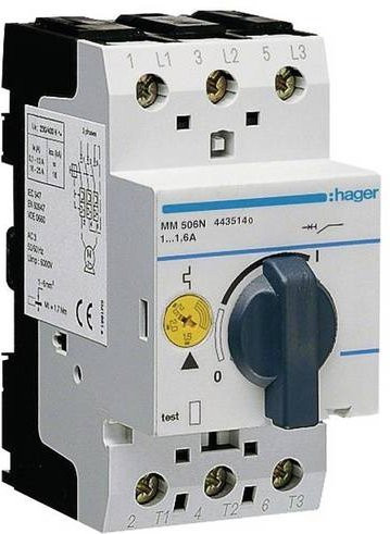 Hager Motorschutzschalter MM506N 230 V / 400 V in Weiß - Bild 1