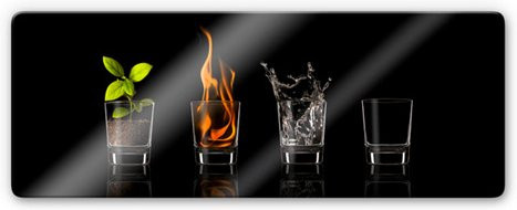 K&L Wall Art Glasbild Cocktail Elemente Wanddeko Multicolor B: 80 cm, H: 30 cm - Bild 1