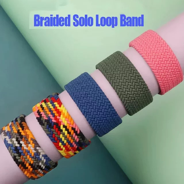 Uhrenarmband Nylon, geflochtenes Solo-Loop-Armband, 22 mm, Bunt, Unisex - Bild 1