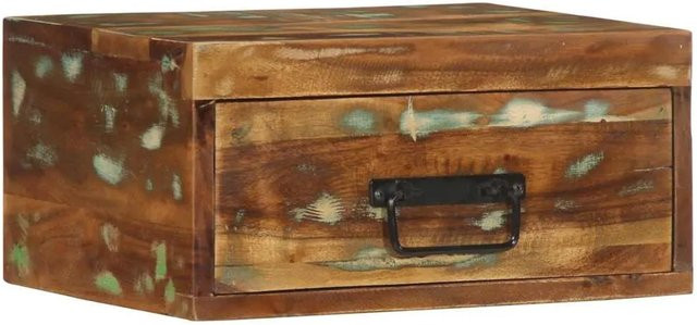 vidaXL Wand-Nachttisch aus massivem Altholz in Braun, B/T/H: 40 x 19 x 30 cm - Bild 1