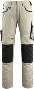 Mascot Arbeitshose Lemberg in Hellkhaki/Schwarz mit Cordura und Reflexstreifen, Größe 54 - Bild 1