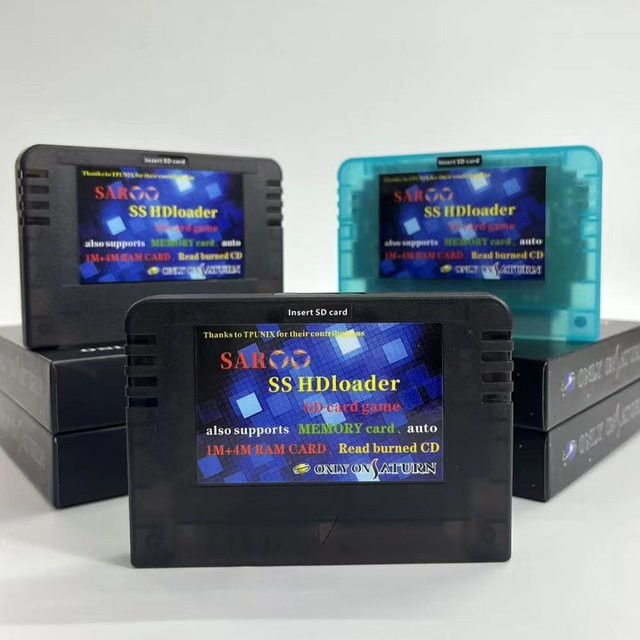 SAROO SS Schnelle Lesekarte für SEGA SATURN 0.9 Firmware Plug-and-Play mit TF/SD-Karten-Direktlesebeschleuniger in Schwarz und Blau - Bild 1
