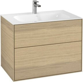 Villeroy & Boch Waschtischunterschrank Finion in Eiche matt, Wandmontage, B/T/H: 79,6 x 59,1 x 49,8 cm - Bild 1