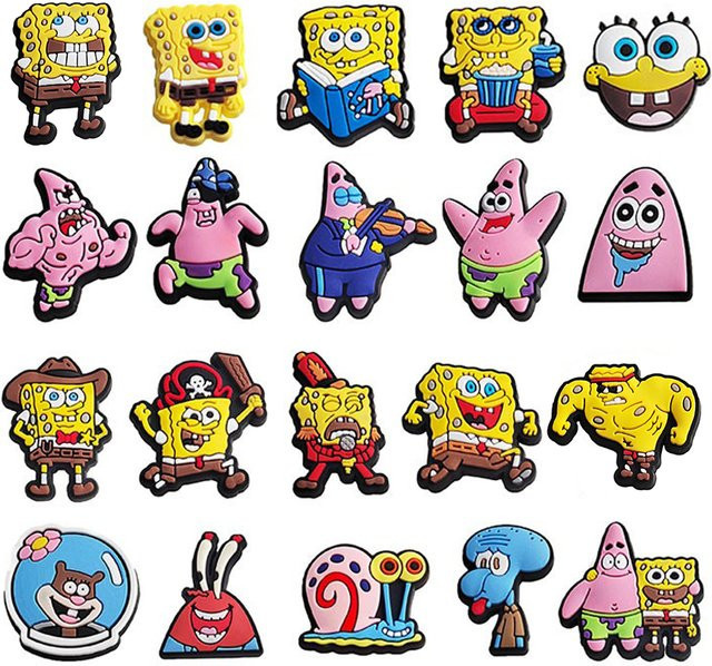 Potdemiel Schuhanhänger Spongebob, 20 Stück - Bild 1