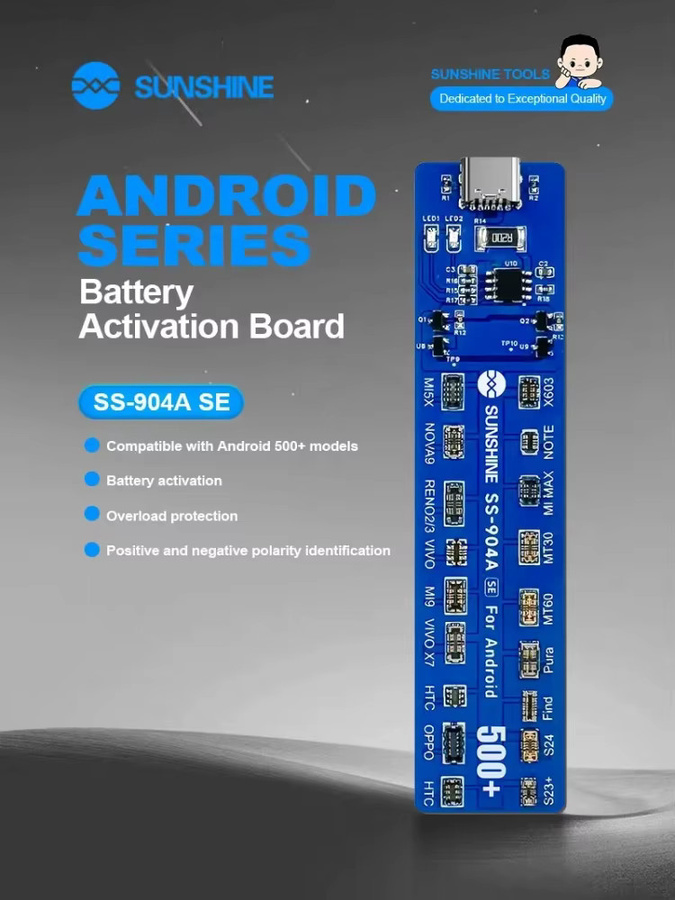 SUNSHINE Android-Akku-Reparaturplatine Blau – Universelles Aktivierungstool zur Wiederherstellung defekter Telefon-Akkus mit geringem Stromverbrauch - Bild 5